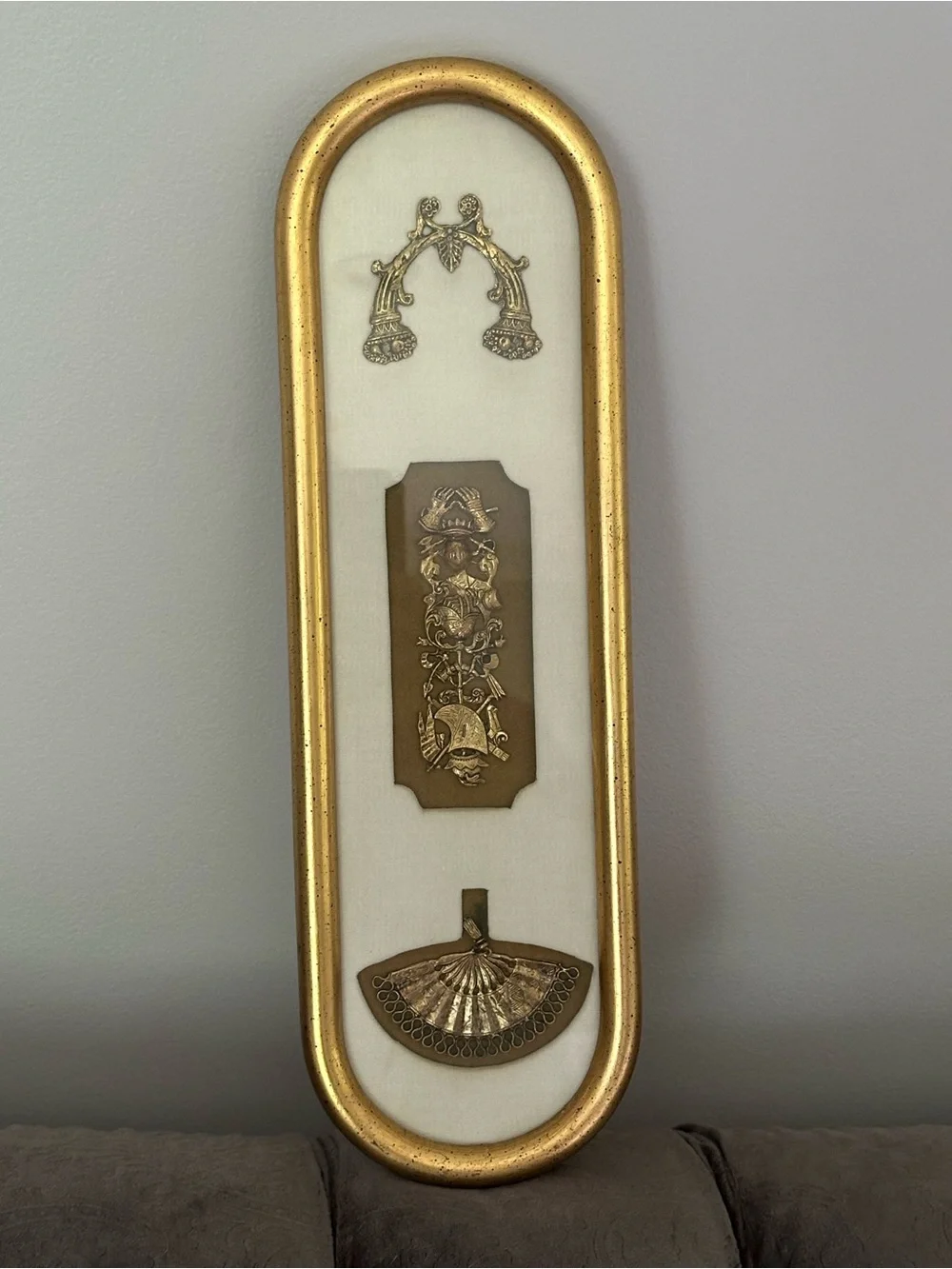 VTG Framed Shield Medieval Cost of Arms 15x4 Castlecore Art Kolb & Sons